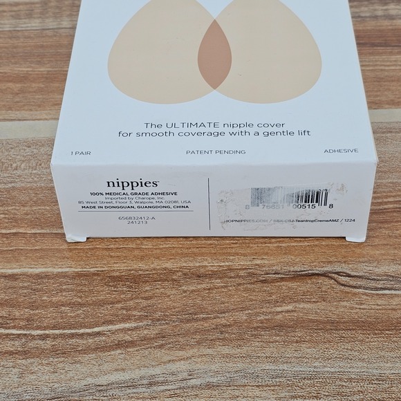 Nippies Skin Teardrop Adhesive Nipple Covers Creme Color Size A-B Cups - Picture 3 of 6